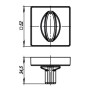 Ручка поворотная Armadillo WC-BOLT BK6/USQ BB-17 Коричневая бронза (Армадилло)