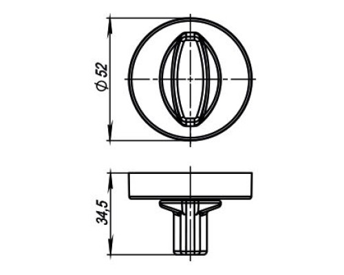 Ручка поворотная Armadillo WC-BOLT BK6/URB BL-26 Черный (Армадилло)