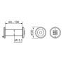 Глазок дверной Fuaro DVZ2, 16/200/60x100 (оптика пластик, угол обзора 200) CP Хром (подвес) (Фуаро)
