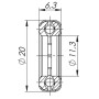 Подшипник к приварной петле Fuaro T1/141-20 (Фуаро)