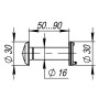 Глазок дверной Fuaro DVZ3, 16/200/50x90 (оптика пластик, угол обзора 200) AB Бронза (Фуаро)