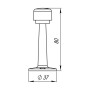 Упор дверной Punto DS PW-80 GP-5 золото (Пунто)