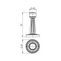 Упор дверной Armadillo настенный DH033 CL/GOLD-24 Золото 24К (Армадилло)