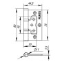 Петля универсальная Punto без врезки 200-2B 75x2,5 CP (хром) (Пунто)