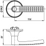 Ручка защелка Punto 6026 AB-B (фиксатор) бронза