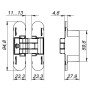 Петля скрытой установки Armadillo с 3D-регулировкой 9540UN3D BL Черный (Армадилло)