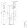 Корпус узкопрофильного замка Kale kilit 155 (35 мм) w/b с роликовой защёлкой (цвет никель) (Кале Килит) 10392