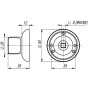 Ручка поворотная Armadillo WC-BOLT BKW8-1AB/GP-7 бронза/золото, без отв. (Армадилло)