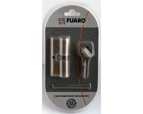 Цилиндровый механизм Fuaro R600/90 мм-BL (50+10+30) CP хром 5 кл. БЛИСТЕР ключ-ключ (Фуаро)