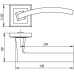 Дверная ручка Punto NAVY QL SN/CP-3 на квадратной розетке матовый никель/хром