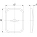 Декоративная квадратная накладка на сувальдный замок Armadillo PS-DEC SQ CT (ATC Protector 1) CP-8 со шторкой хром (Армадилло)