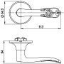Ручка защелка Punto 6033 MAB-B (фиксатор) мат. бронза