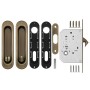 Защелка с ручками Punto Soft LINE SL-011 AB для раздвижных дверей, ручки-купе с защелкой