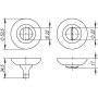 Ручка поворотная Punto BK6 TL SSC-16 сатинированный хром (Пунто)