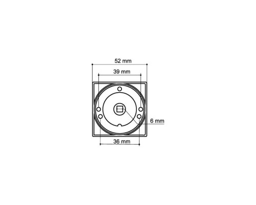 Ручка поворотная Armadillo WC-BOLT BK6/SQ-21CP-8 хром (Армадилло)