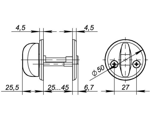 Ручка поворотная Fuaro WC-001-CP (хром) (Фуаро)