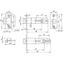 Ручка защелка (кноб) Ajax 6010 CP-B (фиксатор) хром