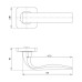 Дверная ручка Punto INTEGRA ZQ SN/CP-3 на квадратной розетке матовый никель/хром