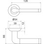 Дверная ручка Armadillo Stella LD28-1SN/CP-3 на круглой розетке матовый никель/хром