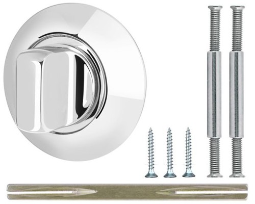 Ручка поворотная Armadillo WC-BOLT BKW6-1CP-8 хром, без отв. (Армадилло)