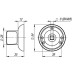 Ручка поворотная Armadillo WC-BOLT BKW8-1SG/GP-4 матовое золото/золото, без отв. (Армадилло)