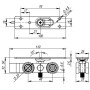 Комплект роликов Armadillo для раздвижных дверей DIY Comfort 80/4 kit (877+882) (Армадилло)