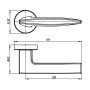 Дверная ручка Armadillo SQUID URB9 CP-8 на круглой розетке Хром