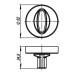 Ручка поворотная Armadillo WC-BOLT BK6/URB GOLD-24 Золото 24К (Армадилло)