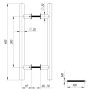 Ручка скоба Fuaro PH-22-25/300-INOX (нержавейка 304)