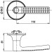 Ручка защелка Punto 6026 AC-B (фиксатор) медь