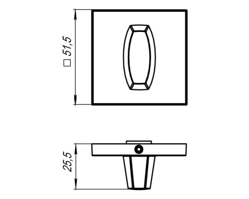 Ручка поворотная Armadillo WC-BOLT BK6 USS BPVD-77 Вороненый никель (Армадилло)