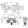 Комплект роликов Armadillo для раздвижных дверей DIY Comfort 60/4 kit (877) (Армадилло)