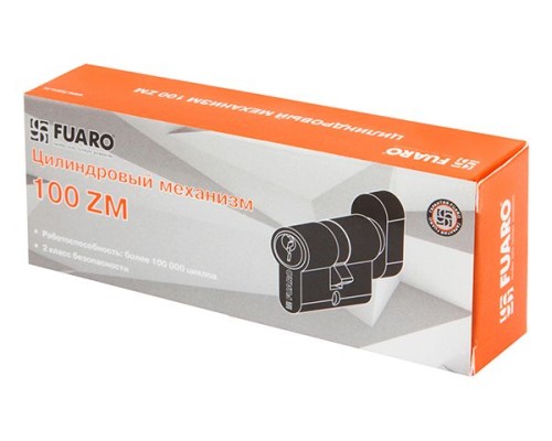 Цилиндровый механизм Fuaro 100 ZM 70 мм (30+10+30) CP хром 5 кл., с вертушкой (Фуаро)