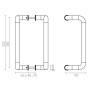 Ручка скоба Fuaro PH-25-25/300-INOX (нержавейка 304)