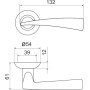 Дверная ручка Armadillo Columba LD80-1CP-8 на круглой розетке хром