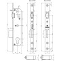 Корпус узкопрофильного замка Fuaro 5116-25 CP с роликовой защёлкой (цвет хром) (Фуаро) 26431