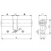 Цилиндровый механизм Kale kilit 164 DBN-E/70 (30+10+30) мм латунь 5 кл. ключ-ключ (Кале Килит)