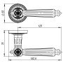 Дверная ручка Armadillo Matador CL4-OB-13 на круглой розетке Античная бронза