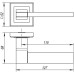 Дверная ручка Punto TECH QL SN/CP-3 на квадратной розетке матовый никель/хром