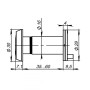 Глазок дверной Punto DVP1 NEW, 16/140/35x60 (оптика пластик) CP Хром (Пунто)