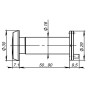 Глазок дверной Punto DVP3 NEW, 16/140/50x90 (оптика пластик, угол обзора 140) CP Хром (Пунто)