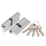 Цилиндровый механизм Ajax AX200/60 мм (25+10+25) CP хром 5 кл. ключ-ключ (Аякс)