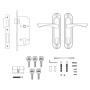 Замок врезной цилиндровый Punto KIT P16 4070 CRONA AB с защёлкой (цвет бронза) в комплекте с ручкой 5 ключей (Пунто) 41711