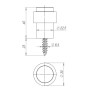 Упор дверной Fuaro напольный DS-14 CP хром (Фуаро)