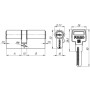 Цилиндровый механизм Fuaro R600/60 мм (25+10+25) CP хром 5 кл. ключ-ключ (Фуаро)