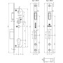 Корпус узкопрофильного замка Fuaro 4916-40/92 CP с защелкой (цвет хром) (Фуаро) 26421