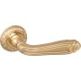 Дверная ручка Fuaro LOUVRE SM GOLD-24 на круглой розетке золото 24К