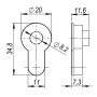Вставка под шток Armadillo для CYLINDER СP-8 хром (Армадилло)