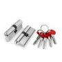 Цилиндровый механизм Fuaro D-PRO500/60 мм (25+10+25) CP хром 5 кл. ключ-ключ (Фуаро)