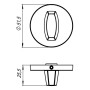 Ручка поворотная Armadillo WC-BOLT BK6 URS BPVD-77 Вороненый никель (Армадилло)